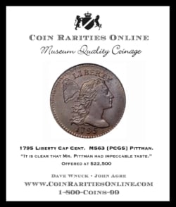 1795 Lib Cap 1c Pittman Ad Color